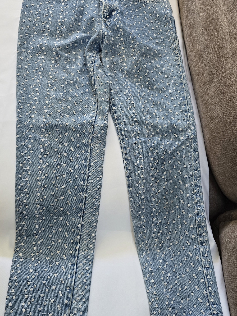 Light Blue Floral Embroidered Women’s Jeans